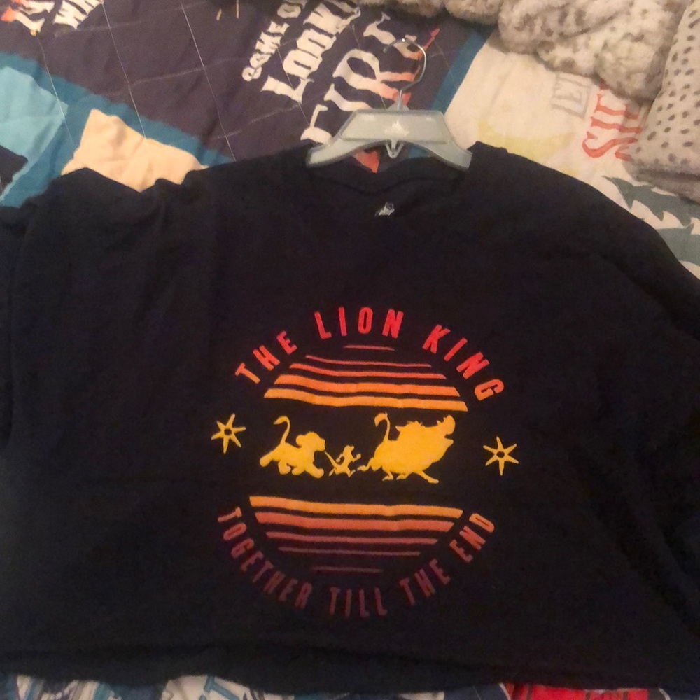 Lion, king cropped hoodie